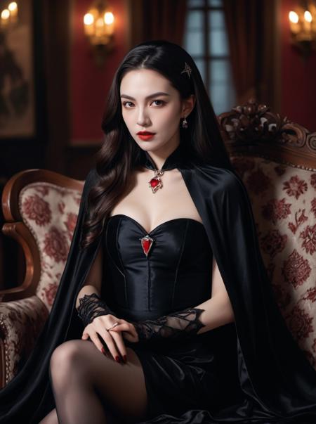 42929-1733059591-dracula costume,black cape,fangs,vampire-themed event,1girl,sitting,looking at viewer,sofa,ultra detailed,aesthetic,masterpiece,.png